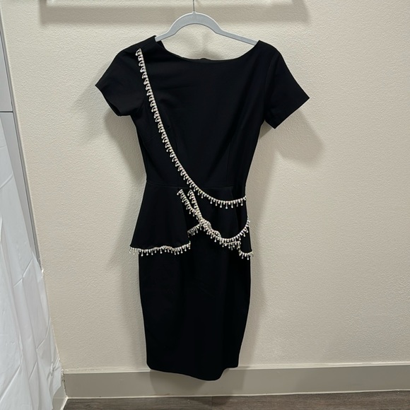 AREA BRAND sz 0  2 xs Dress sample sale peplum pencil - Picture 1 of 3